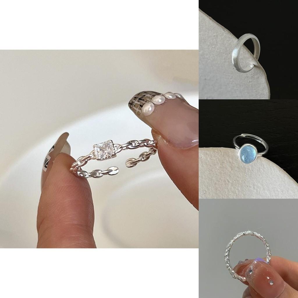 Elegant S925 Silver Ring For Women With Geometric Design Perfect For Daily Wear And Stacking