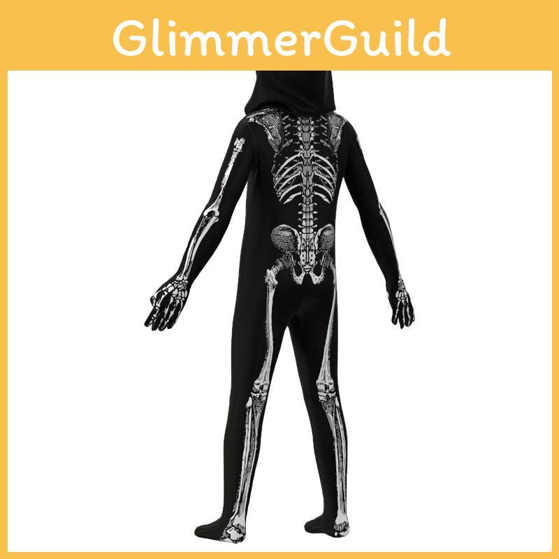 Children's Horror Skeleton One-piece Tights For Halloween And Cosplay Fun