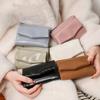 Modern Design Solid Color Short Wallet Ultra Thin PU Coin Purse Multi Slot Card Holder Women