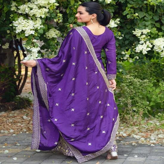 Ethnic Mirror Embellished Sharara Ensemble