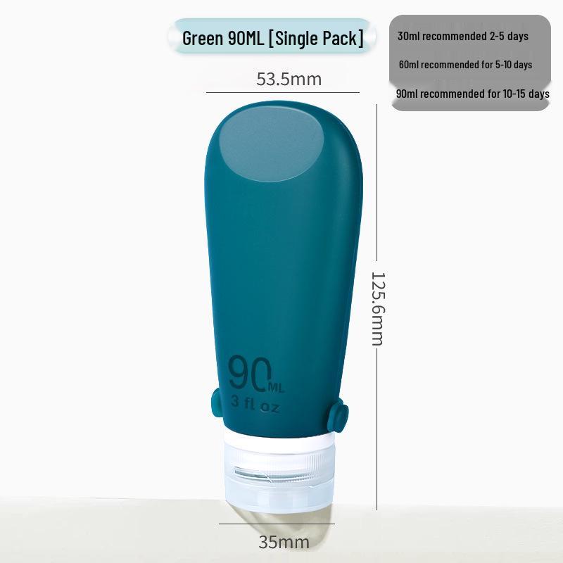 Portable Refillable Silicone Travel Bottles Set for Shampoo, Shower Gel, Lotion, Makeup Remover, and Skincare.