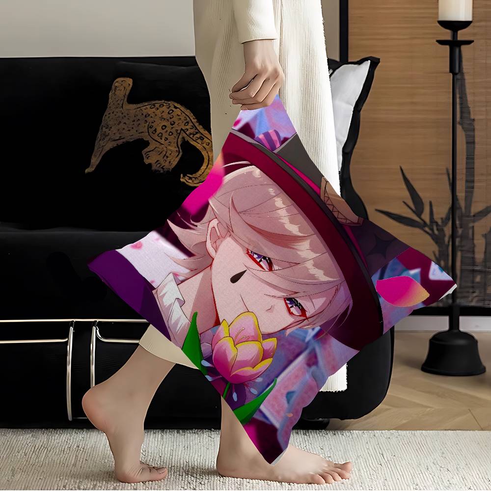 Genshin Impact Lyney Pillow Cushion Cover Pillowcase Living Room Sofa Home Decor Customized