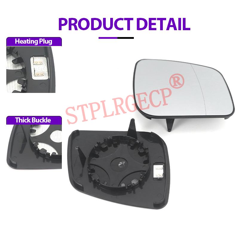For Mercedes-Benz W169 W245 2008-2012 Left or Right Door Side Wing Mirror Glass Power Heated Rear View Replacement