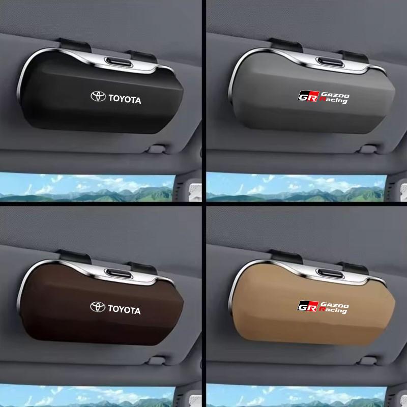 2026 New For Toyota For Toyota Rav4 Corolla Camry Aqua Yaris Cross Auris TRD Car Visor Sunglasses Glasses Case Glasses Holder Cl