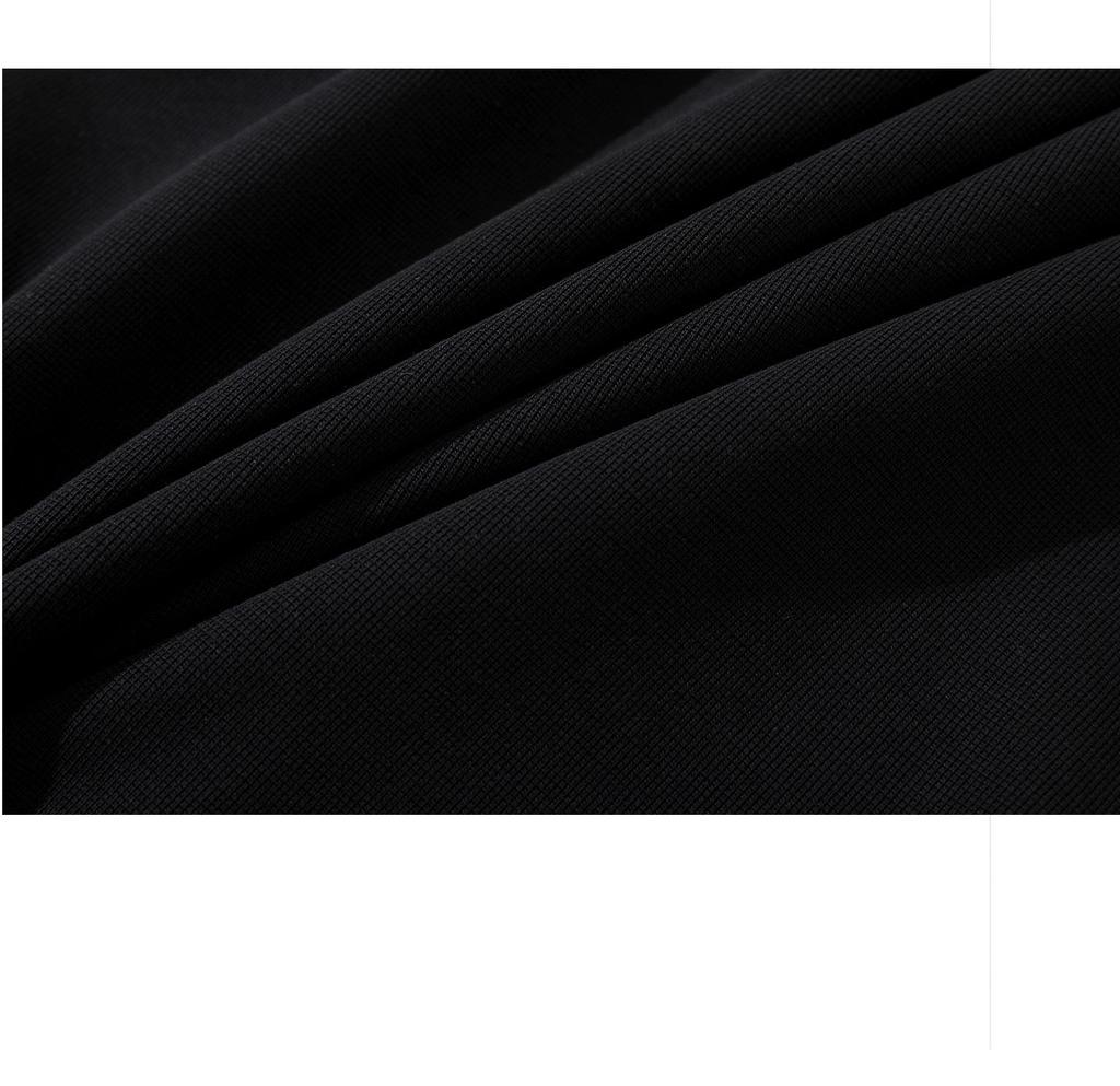 Men's Trendy Black Fake Two-Piece Lapel Hoodie Polo Shirt for Spring/Autumn