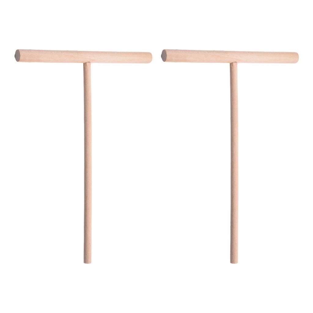 2 X Dřevěný rozetřovač na palačinky Krepová tortilla Hrábě Rozetírání těsta Kuchyňské/ Nádobí