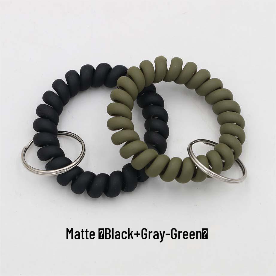 Minimalist Spring Coil Bracelet Keyring & Hair Tie