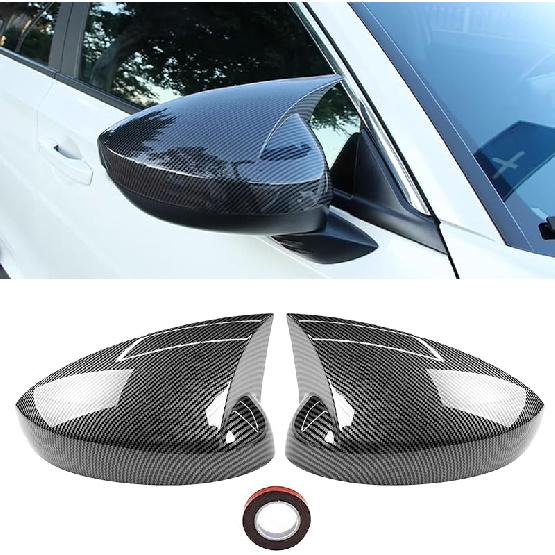Moonlinks Compatible With 2016- Honda Civic Side Mirror Cover Replacement,Glossy Black LH & RH Side Door Rearview Mirror Cap Trim For 10Th Gen