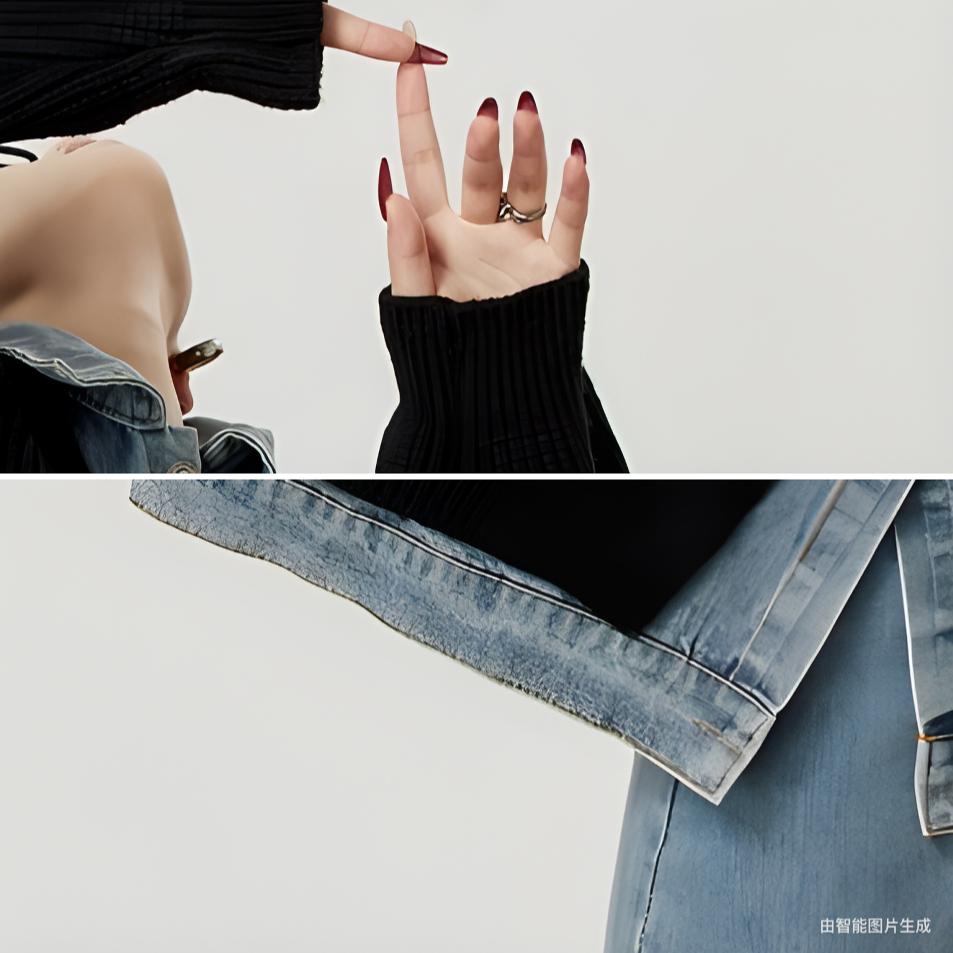 Dimanaf 2025 Autumn Jacket Women Sweaters Coat Black Patchwork Wadded Coat Cardigan Knitting Pockets Sweater