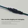 1.8m Aviator Cable 2 In 1 Type-C To USB Coiled Aviator Wire Woven Mesh Coiled Cable Gold Plating Mechanical Keyboard Accessories