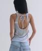 Wellbeing Express Backless Shirring Sleevelss Green