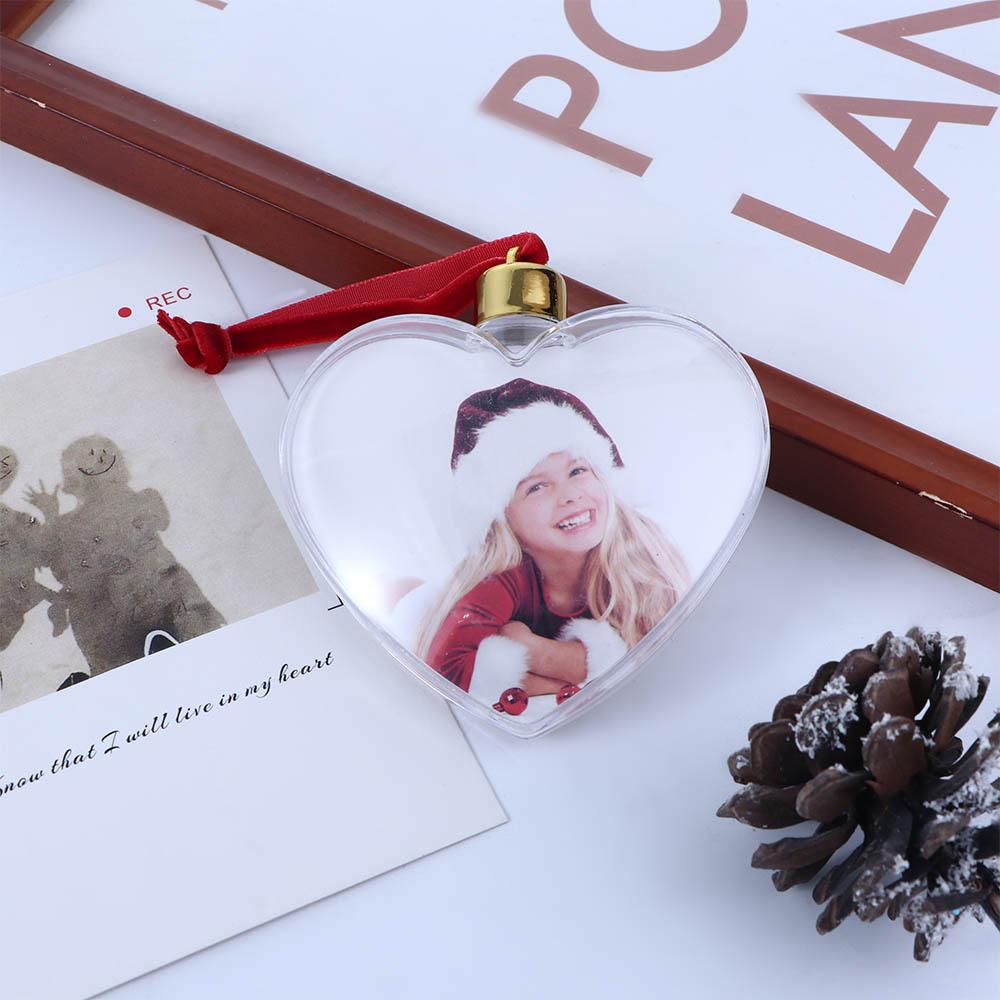 Závěsná šňůra Kreativní tvar Vánoční ozdoby Průhledná koule Novoroční dárky Fotorámeček