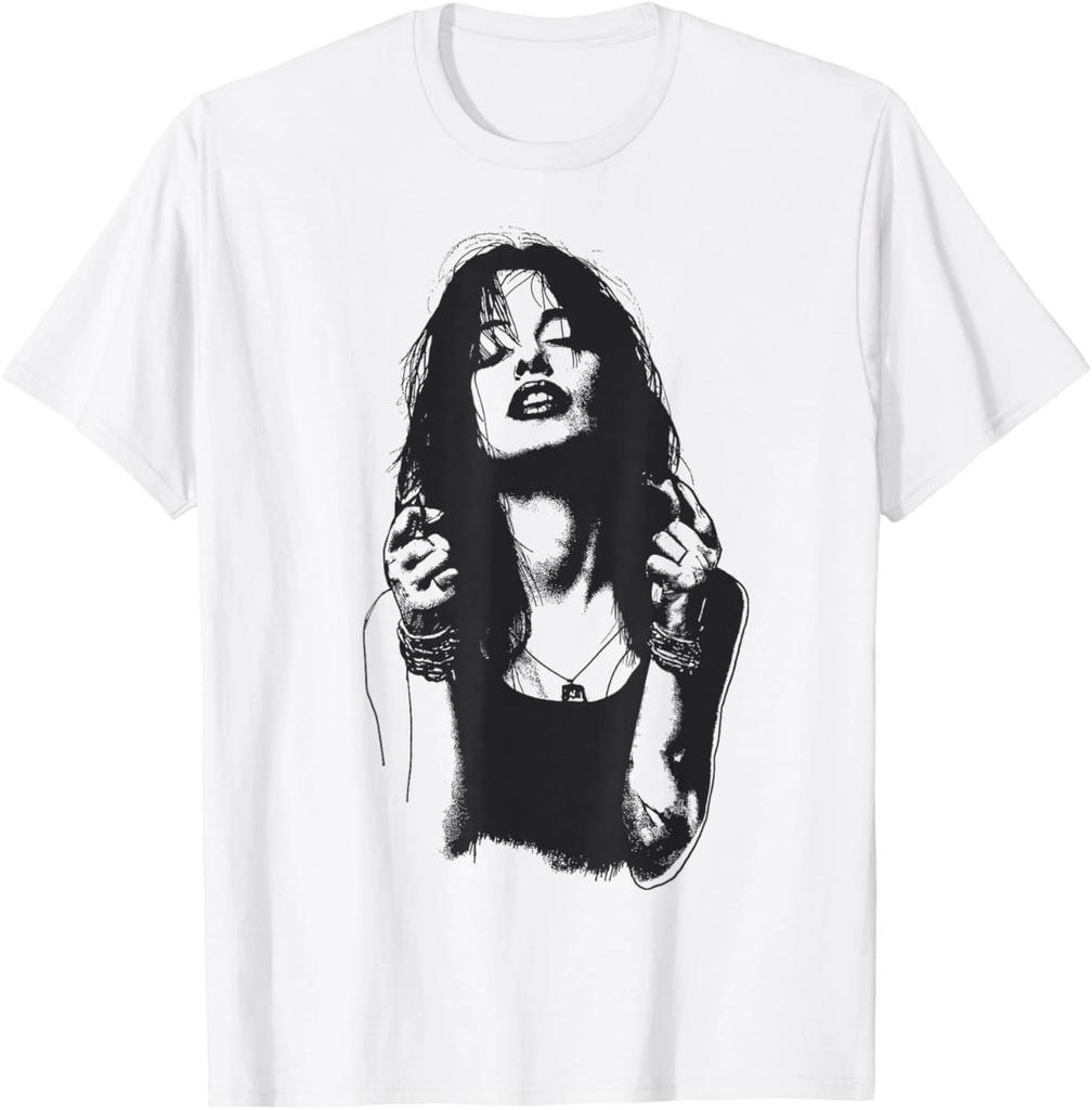Rock N Roll Femmes Vintage Musique Rock Groupe Graphique 100% Coton T-shirt Hommes T-shirts Haut