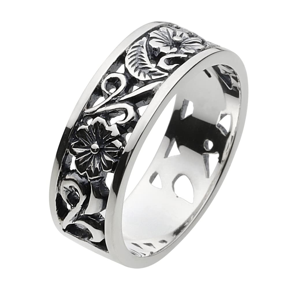 

Floral Ring 925 Silver fr0295 23 [Figmart] [Silver Accessories] No. срібний