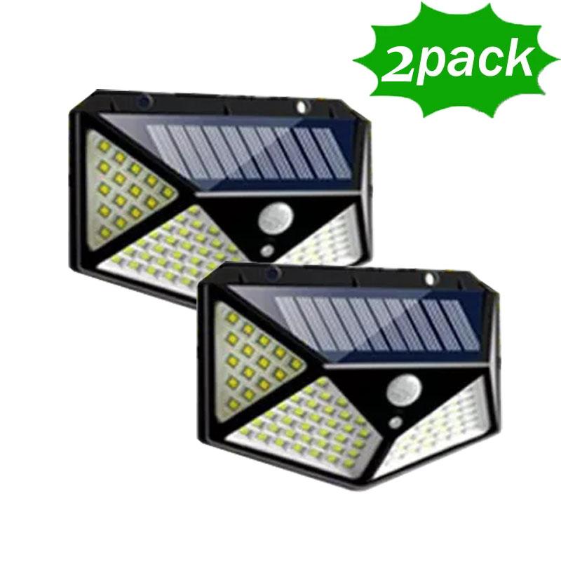 12Pack 100 LED Solar Wall Lamp With 3 Modes Security Motion Sensor Outdoor Waterproof Solar Lights for Yard Garage Deck Garden