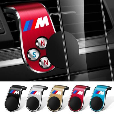 Support Magnétique de Voiture en L Dédié pour Téléphone GPS Emblème Pour M E34 E36 E60 E90 E46 E39 E70 F10 F20 F30 X5 X6 X1 M3 M5 M6 E71 F01 F02 F87
