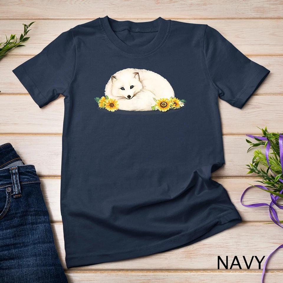 Arctic Fox Flower T-Shirt Unisex T-shirt 8 2XL