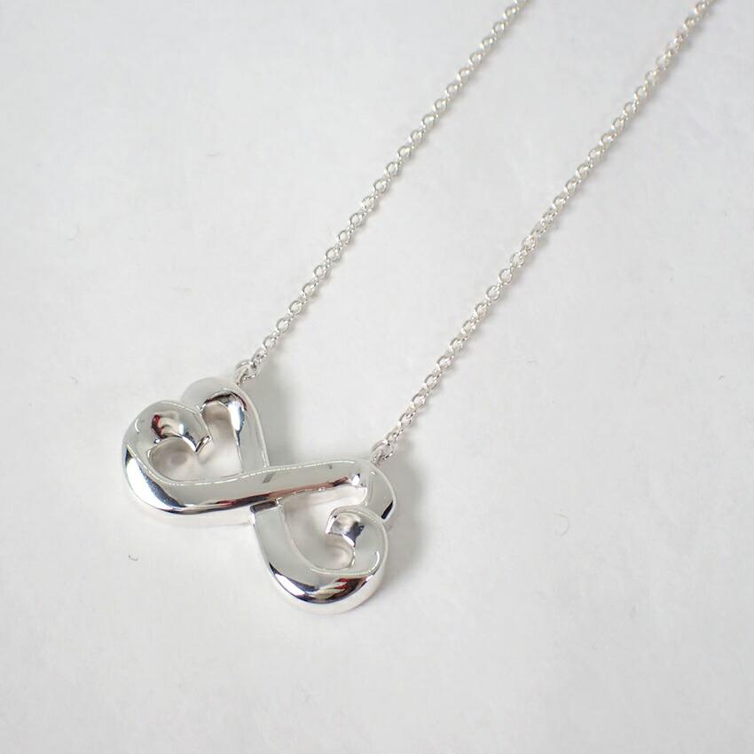 [Używany] TIFFANY/Tiffany 925 Podwójne Serce Miłości Wisiorek/Naszyjnik/g483-37