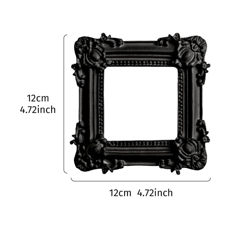 1Pcs European-Style Resin Material Black-Edged Prop Photo Frame, Diy Wall Decoration, Suitable For Shooting Props