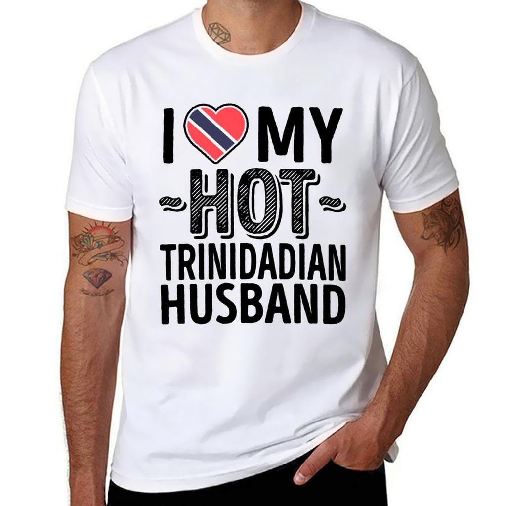 I Love My Hot Trinidadian Husband Cute Trinidad And Tobago Couples Rounisextic Love Tshirt Christmas Theme Tee Top Tshirt