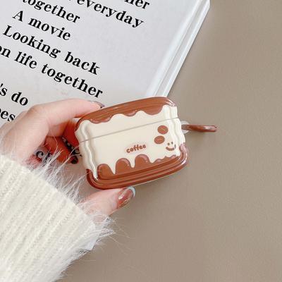Cute Coffee Wavy Silicone Soft Earphone Case For Apple Airpods 1 2 Pro 2nd 3 Wireless Bluetooth Headset Charging Box Smiley Capa