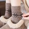 Snowflake Socks Stacking Socks Season Warm Wool Socks Piled Thickened Confinement Socks Soft Waxy Comfortable Medium Tube Socks