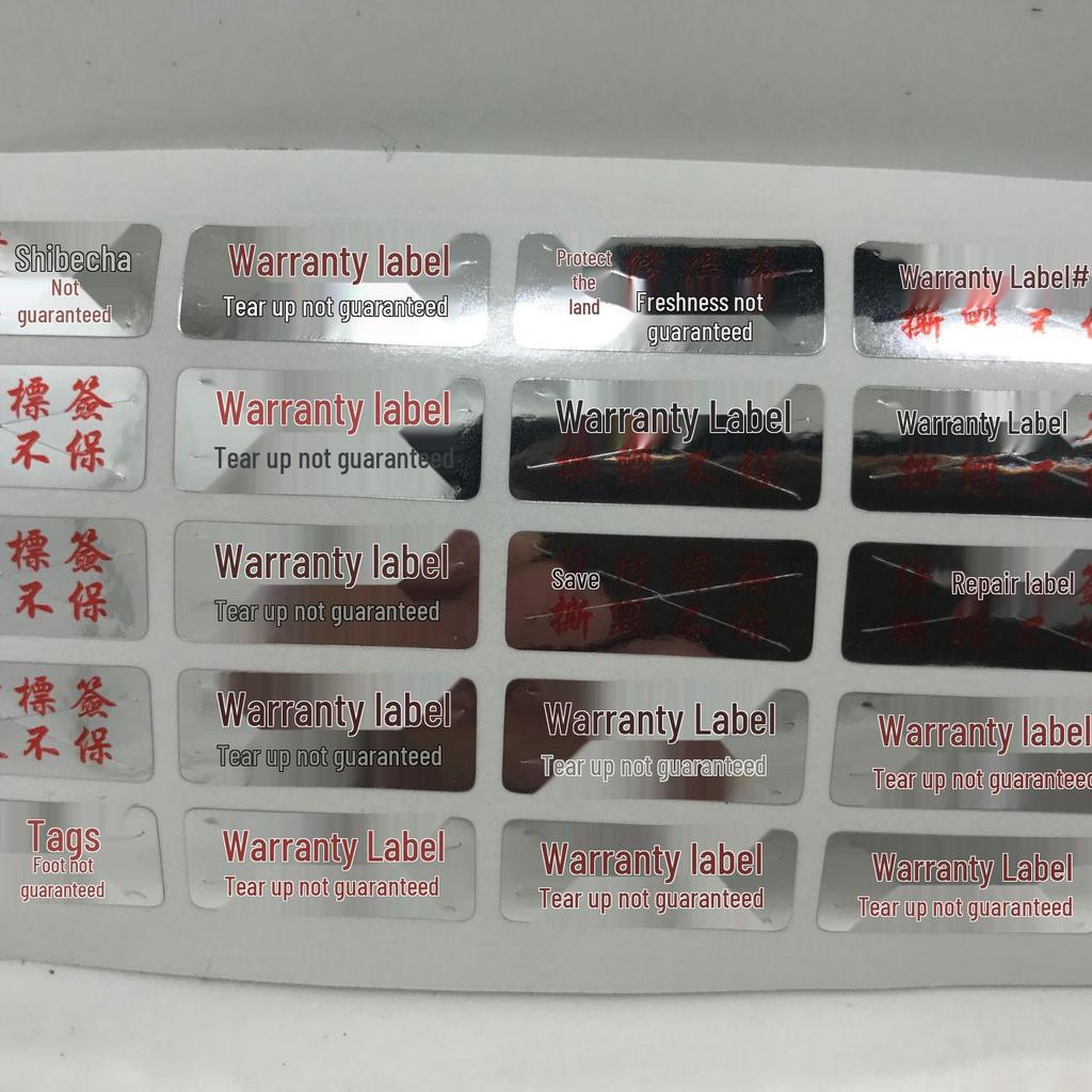 Tear-off Non-refundable Anti-Tamper Void Label Sticker - Self-adhesive, Disposable Seal