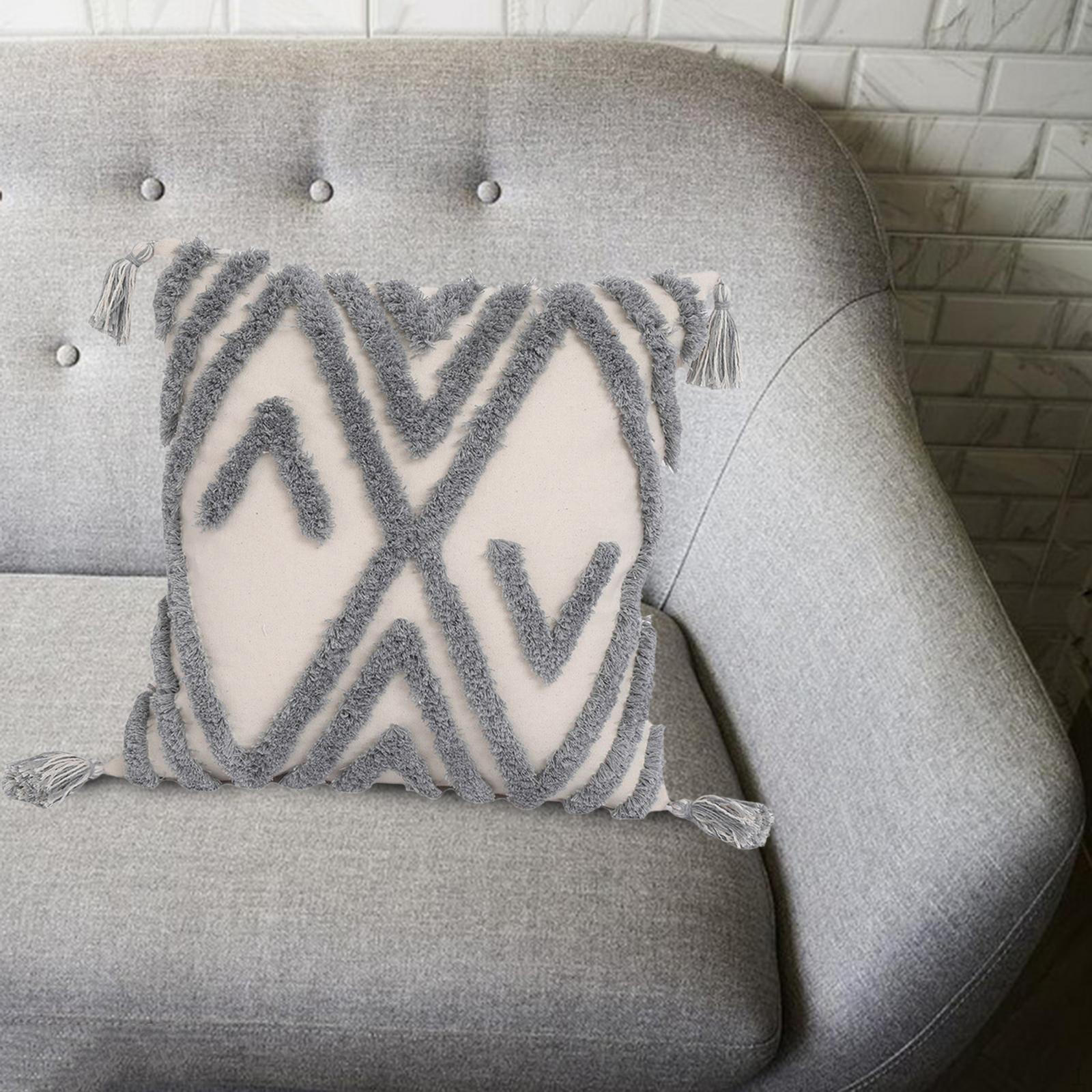 

Чехол Boho бежевый геометрический с ворсом и кисточками Decorive Bar Decorion Gray 45x45cm