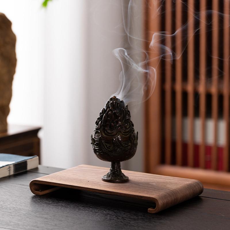 Retro Black Walnut Tea Tray Wooden Serve Tea Coffee Breakfast Storage Holder Household Kitchen Food Serving Tray Decor Plate