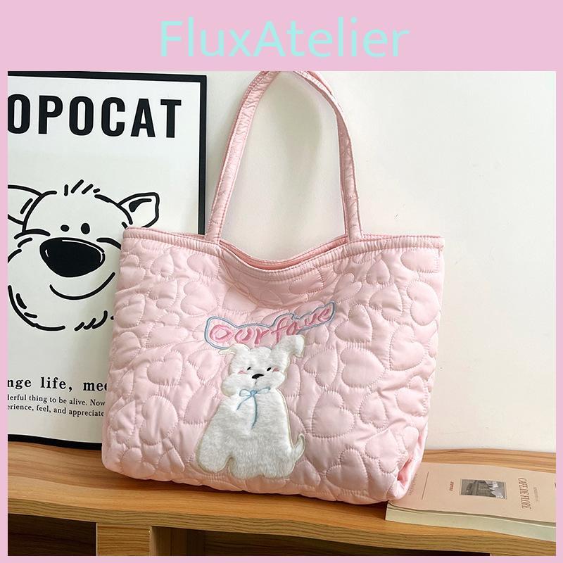 Sac Cabas Chien Mignon Avec Cœur Brodé Pour les Trajets Quotidients et le Style Urbain