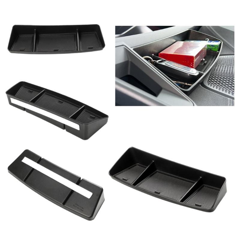 Dashboard Storage Box Behind Screen Organizer ABS+PVC Dashboard Organizer Car Storage Solution Easy To Use for Vehilces