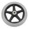 2Pcs 6in Front Wheelchair Wheel PU Wear Resistant Non Slip Universal Solid Wheelchair Tires Replacement