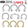 1/5 Stück G23 Titan Nasenringe Piercings Lippe Augenbraue Ohr Septum Helix Knorpel Septum Körperschmuck Piercing Labret Nase C-Stab