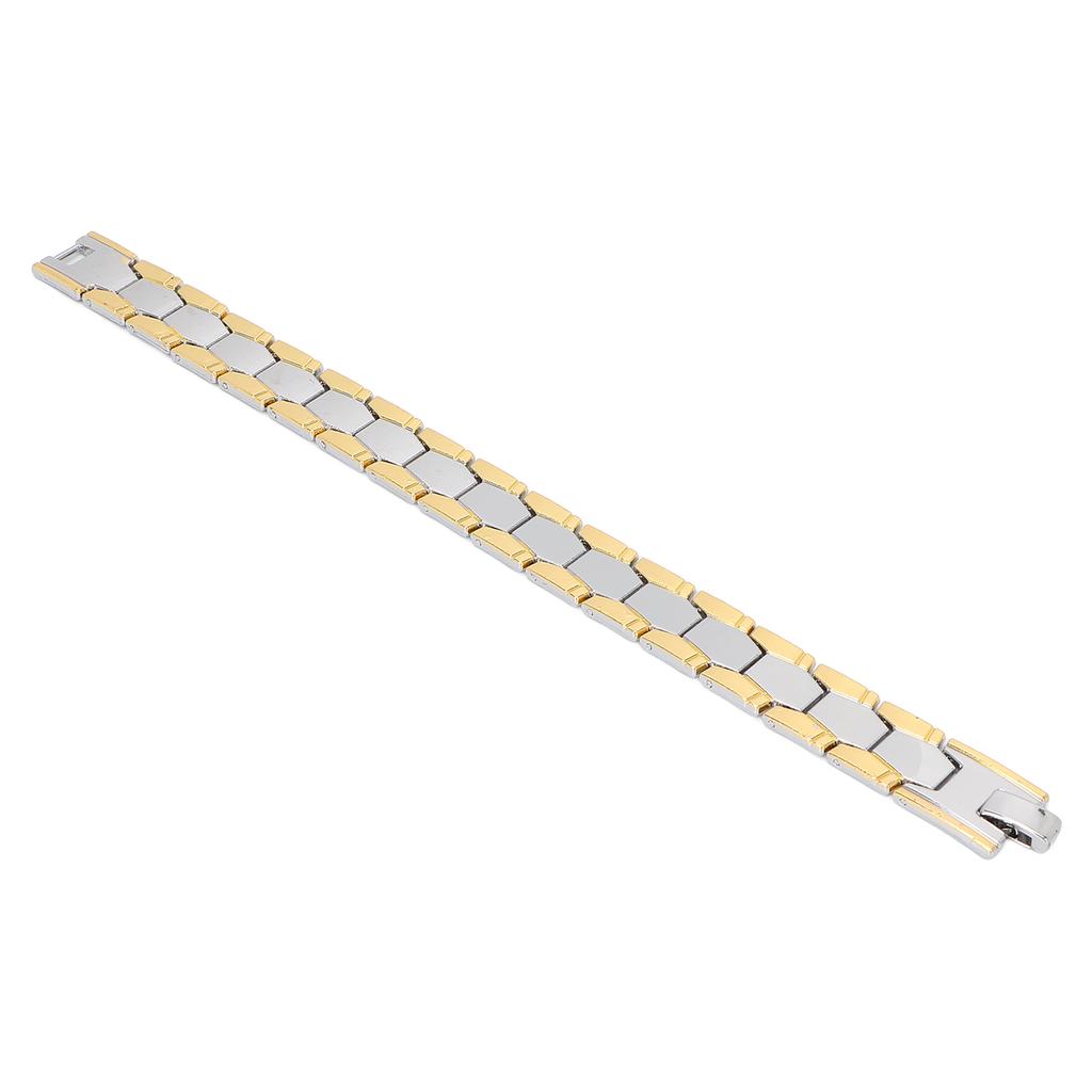 Magnettherapie Armband Herren Damen Modisch Schmerzlinderung Zinklegierung Magnetarmband (Silber Gold)