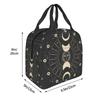 Lunchtasche für Damen, Mond, Sterne, Mystik, Sonne, Astrologie, Tarot, Goth, isolierte Lunchbox, Kühltasche für Erwachsene und Männer, Arbeit, Büro, Schule