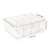 Acrylic Teas Bag Organizer with Lid for Drawer Clear Coffee Storage Box with Multiple Compartments Snacks Holder
