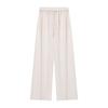 Pink Acetate Casual High Waist Mop Trousers Satin