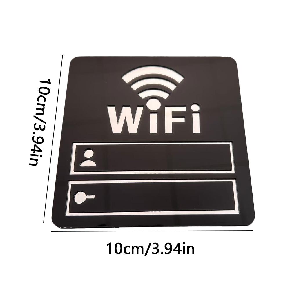 1pcs Wifi Password Sign Acrylic Material Wireless Network Coverage Signage Restroom Plaque Home Hotel Display Guest Information