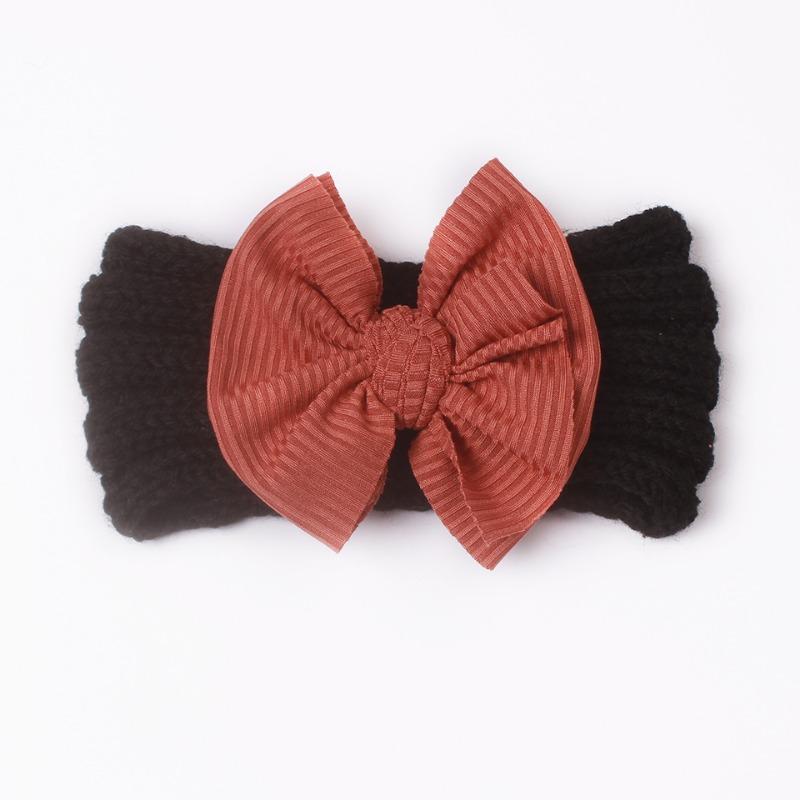 New Baby Warm Headband Winter Model, Cute Children's Creative Bow Wide Edge Headscarf, Baby Headband