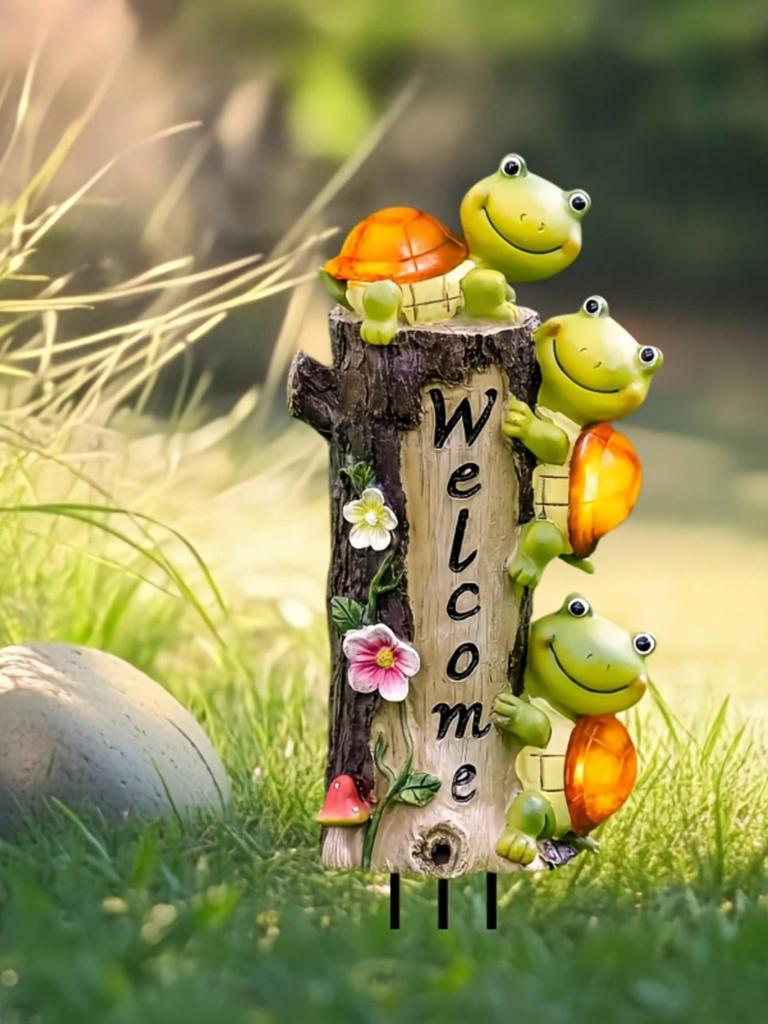 1pcs11.81 inch turtle garden decorative stake, high-quality outdoor decoration, suitable for courtyards and lawns, animal theme