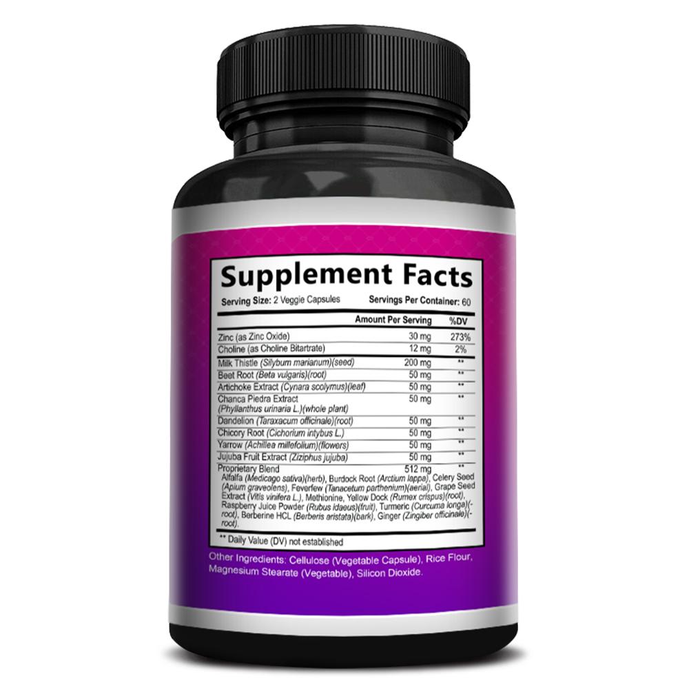 Bunkell Liver Detox Cleanse Supplement, Milk Thistle, Artichoke, Dandelion, Beet Root, Chanca Piedra, 120 Caps