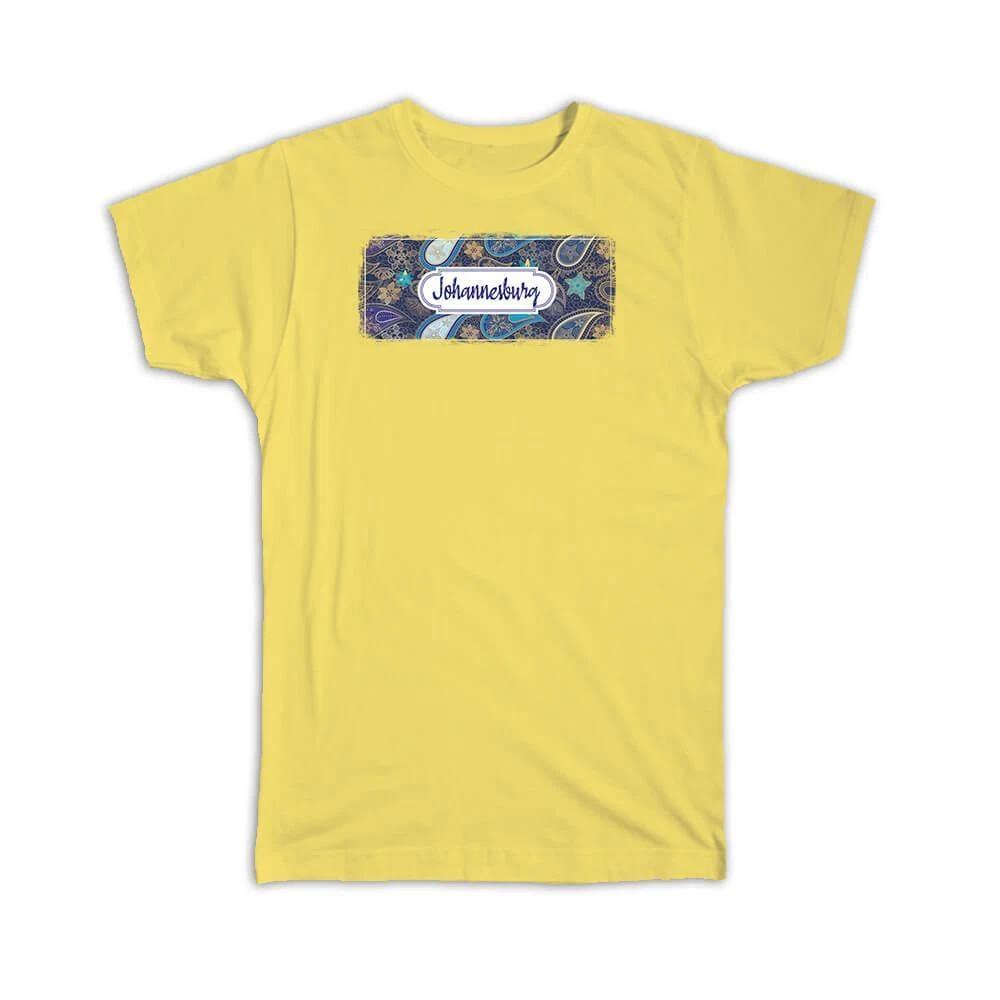 

Gift T-Shirt : Johannesburg South Africa Paisley African Souvenir Tourism 2XL