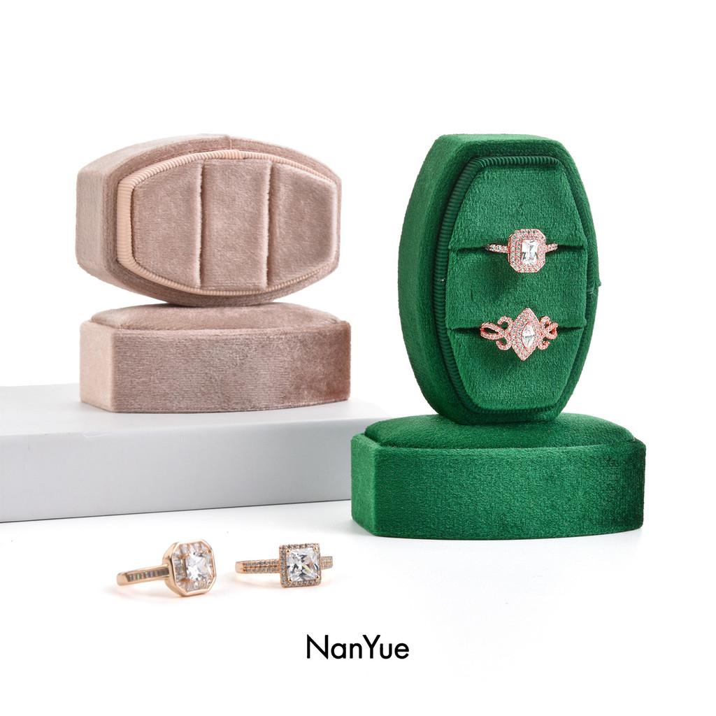 Jewelry Box Velvet Ring Organizer For Engagement And Wedding Gifts