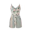 Fashion Women Casual Loose Print Sleeveless Camisole V-Collar Jumpsuit