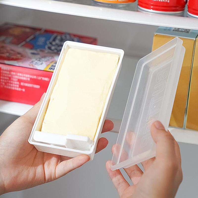 Portable Solid Butter Cutting Storage Box Kitchen Accessories Refrigerator Fresh Keeping Box Breakfast Cheese Fresh-Keeping Box