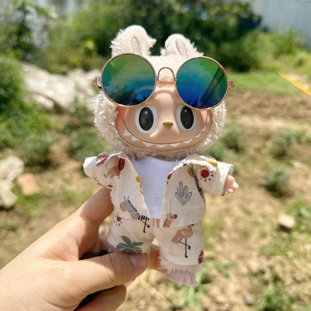 

Sunglasses Labubu Time Clothes Beach Shirt Plush Dolls Clothes Kids Girls Toys Style B