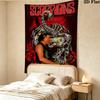 Scorpions Band Wall Tapestry Aesthetic Wall Hanging Printed Fabric Blanket Decorative Tapestries for Bedroom Living Room Home Decor