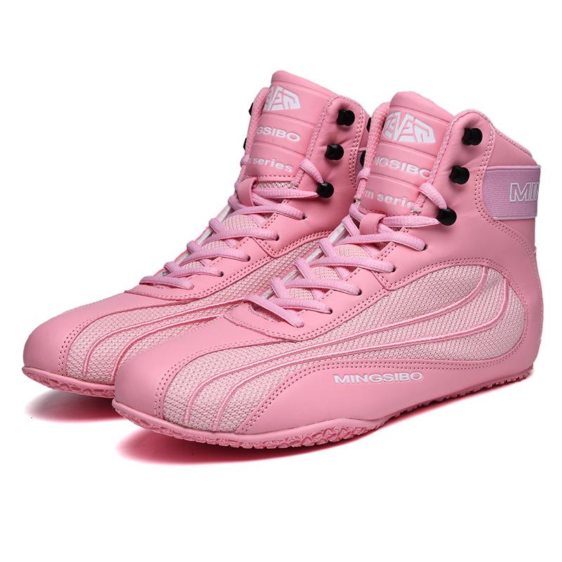 Mingsibo Anti-Slip Squat Shoes for Wrestling, Sanda, and Fitness Training.