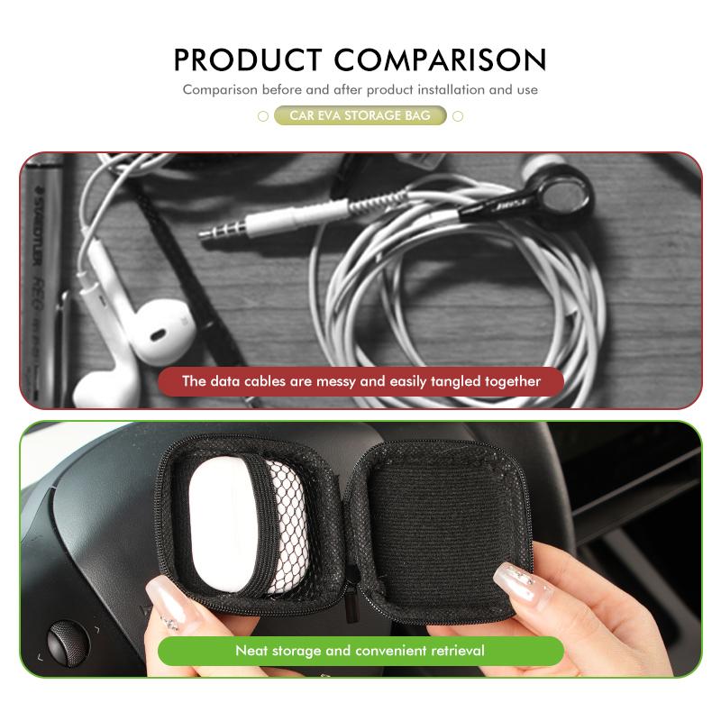 For KIA 1Pcs Portable Case Storage Bags Protective Zipper Carry EVA Bags K5 Cerato Proceed Venga Stonic Picanto Sorento Stinger