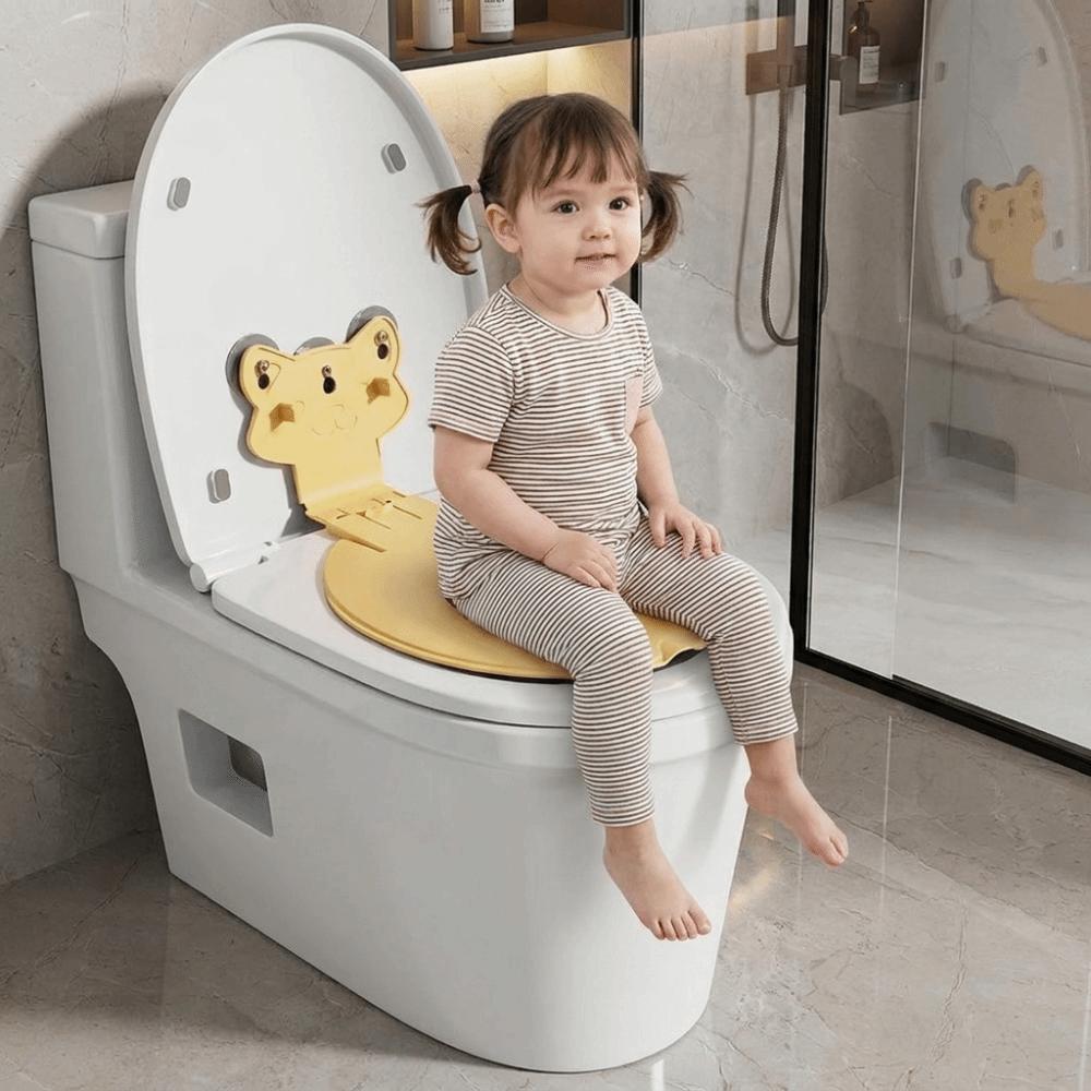 Adjustable Folding Potty Seat Suction Cup Fixation Toilet Seat Cushion Ring Unisex